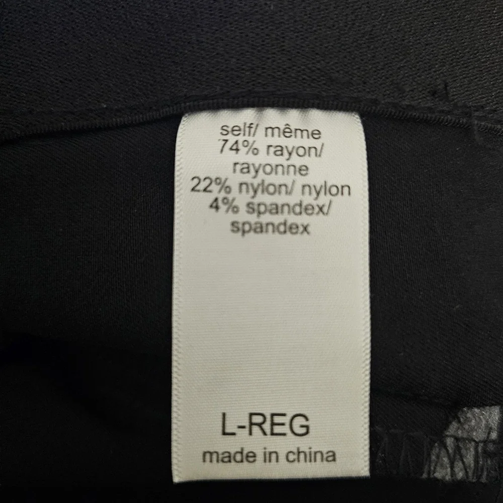 Maurices Women's Pants Size Large 12/14 Regular Black Gold Elastic Waistband 524 - Picture 9 of 11